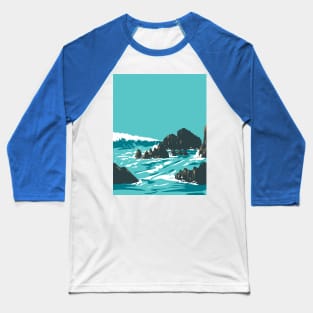 Rockpile Beach in Heisler Park Laguna Beach California WPA Poster Art Baseball T-Shirt